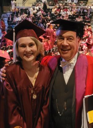 Amanda Hall and Bob Bucholz, May 10 2024, Graduation